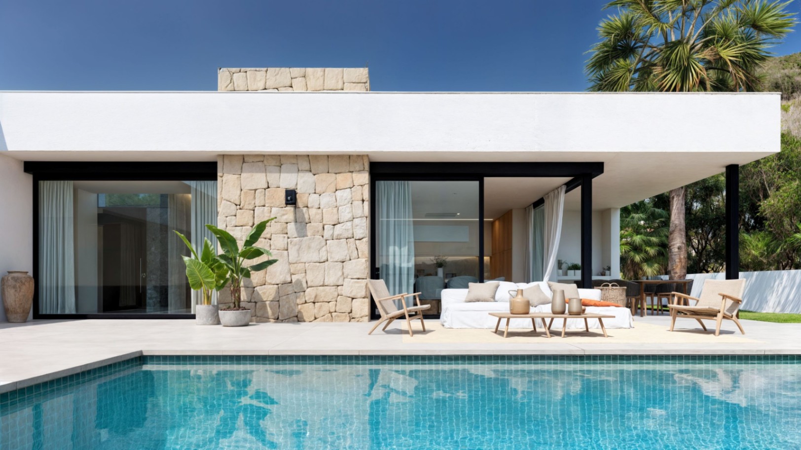 Modern 3 bed villa under construction in the urbanisation Racó de Nadal