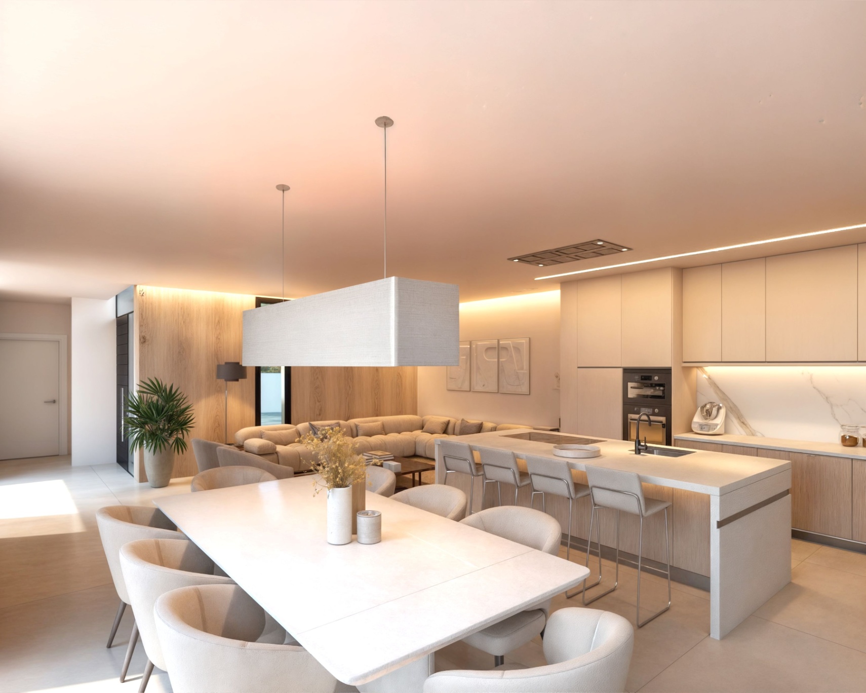Modern 3 bed villa under construction in the urbanisation Racó de Nadal