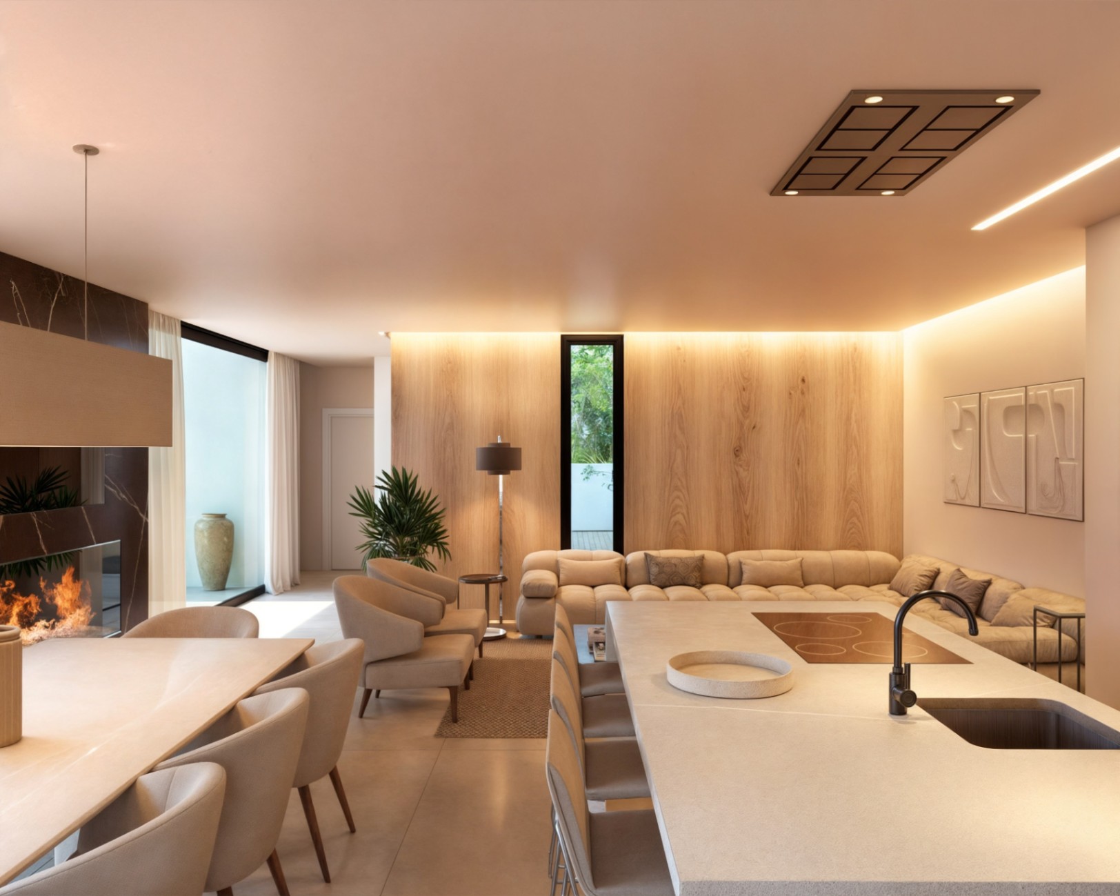 Modern 3 bed villa under construction in the urbanisation Racó de Nadal