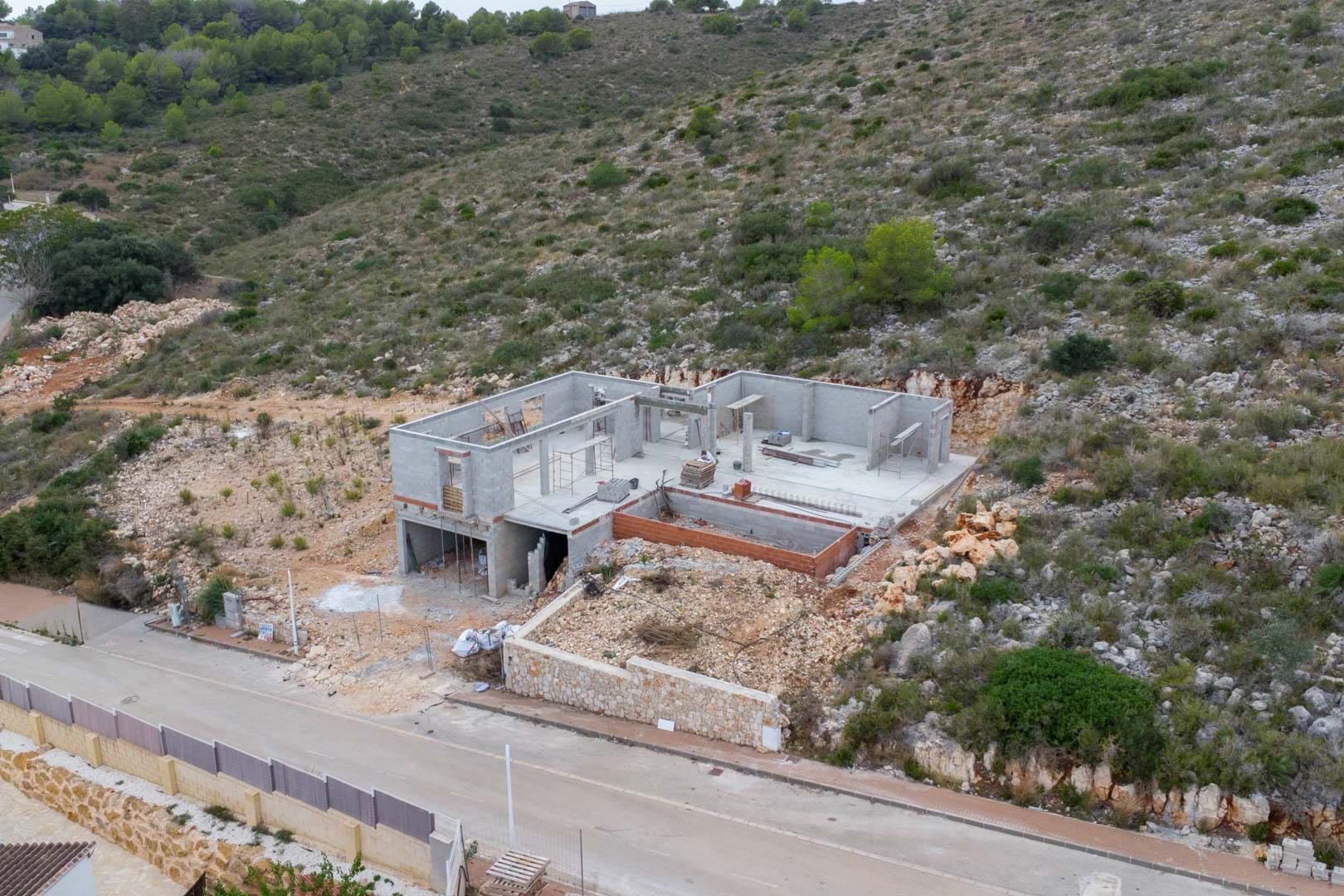 Modern 3 bed villa under construction in the urbanisation Racó de Nadal