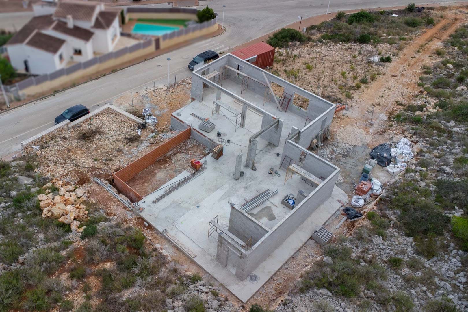 Modern 3 bed villa under construction in the urbanisation Racó de Nadal