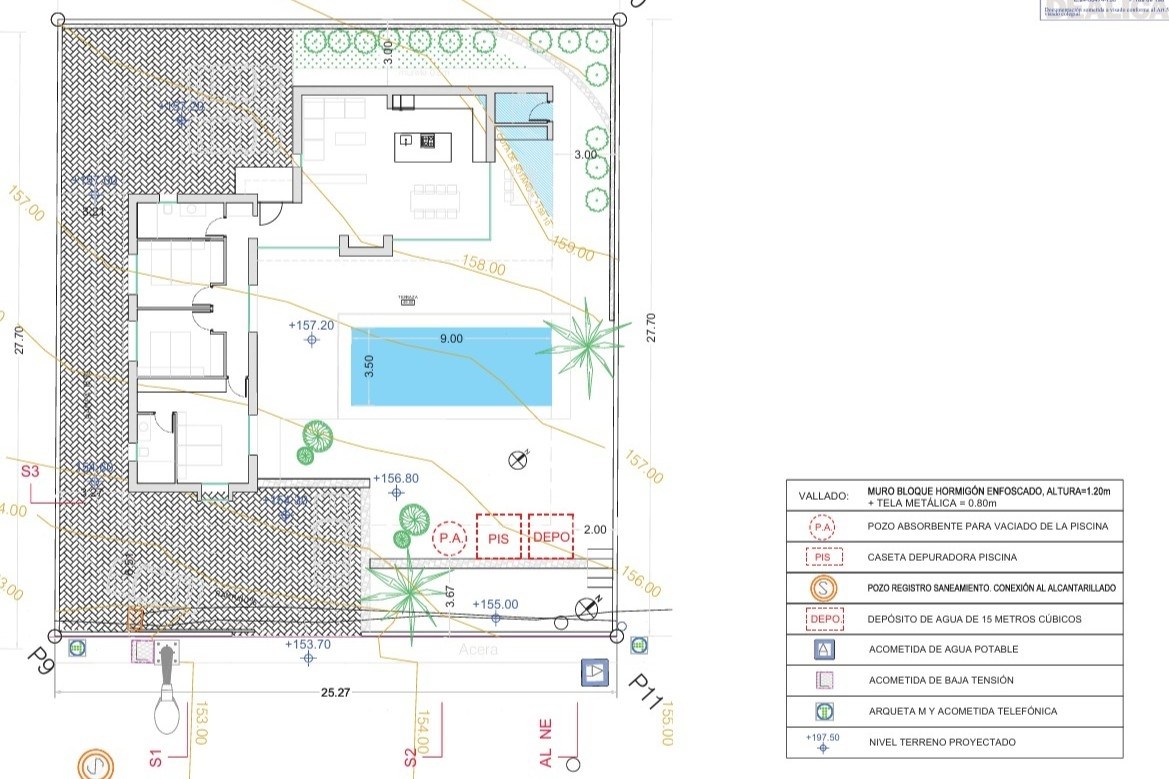 Modern 3 bed villa under construction in the urbanisation Racó de Nadal