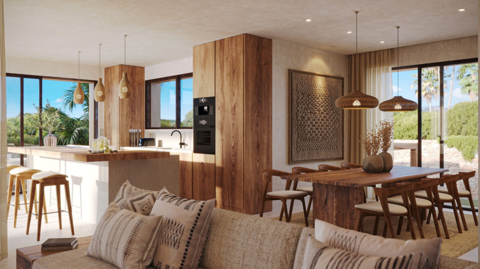 Villa de lujo de 3 dormitorios en venta en Jávea, cerca de playas y restaurantes.