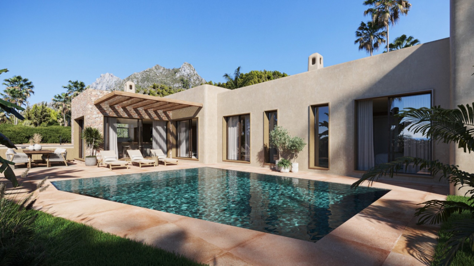Villa de lujo de 3 dormitorios en venta en Jávea, cerca de playas y restaurantes.