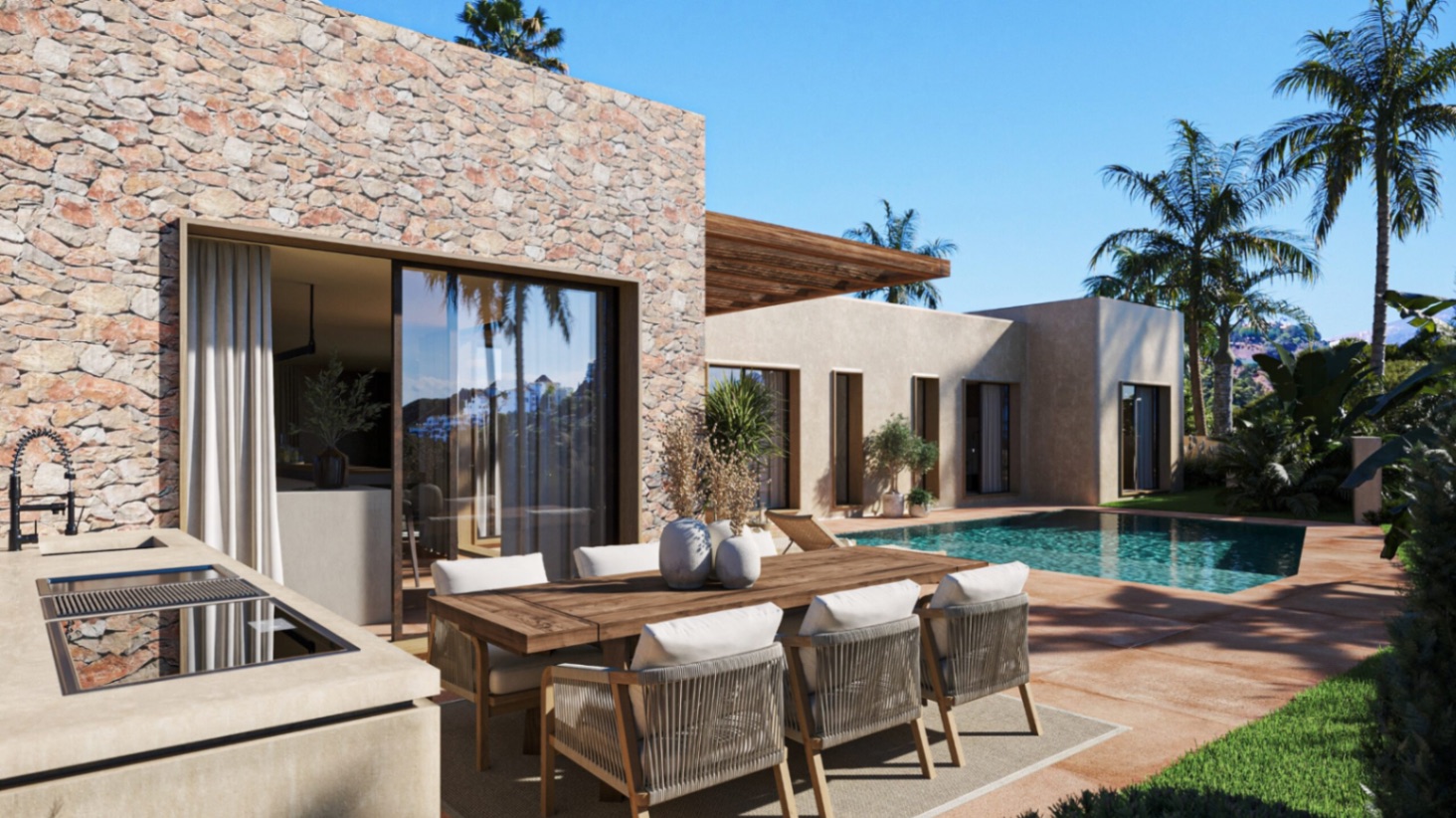 Villa de lujo de 3 dormitorios en venta en Jávea, cerca de playas y restaurantes.