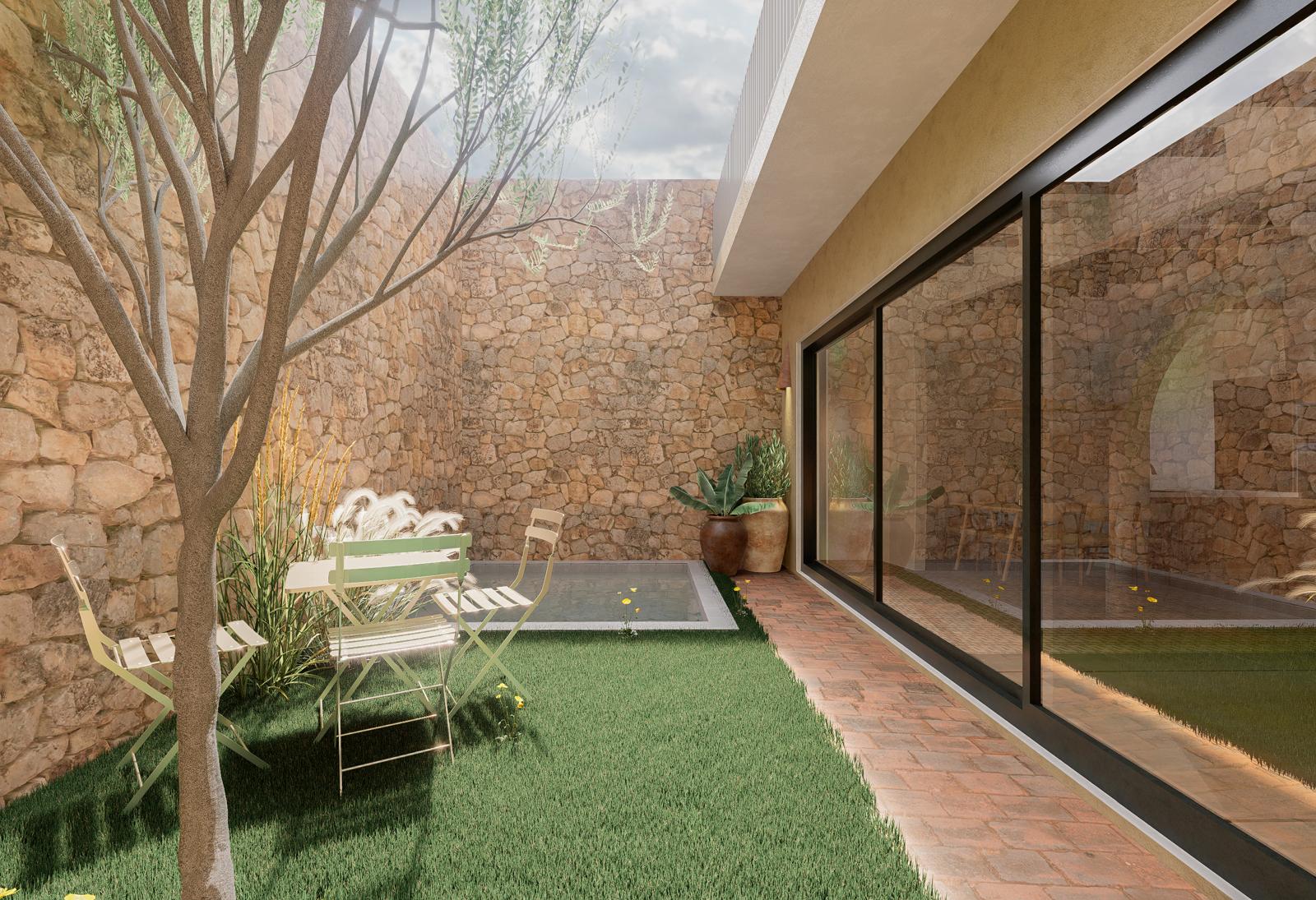 Casa adosada única en venta con licencia de construcción y permiso de planificación completos