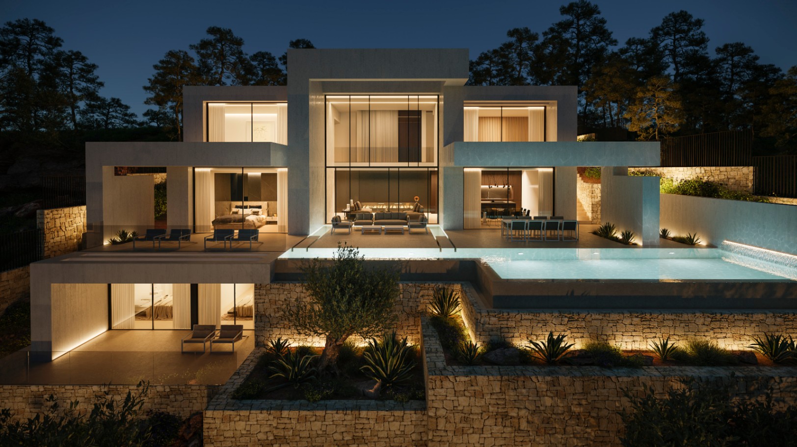 Villa de lujo de 4 habitaciones con vista al mar en venta en Granadella Jávea