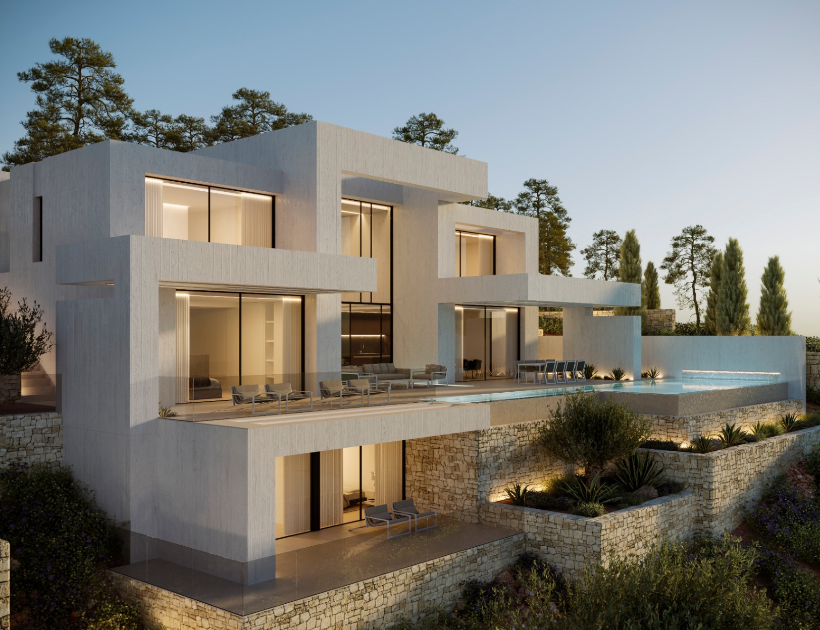 Villa de lujo de 4 habitaciones con vista al mar en venta en Granadella Jávea