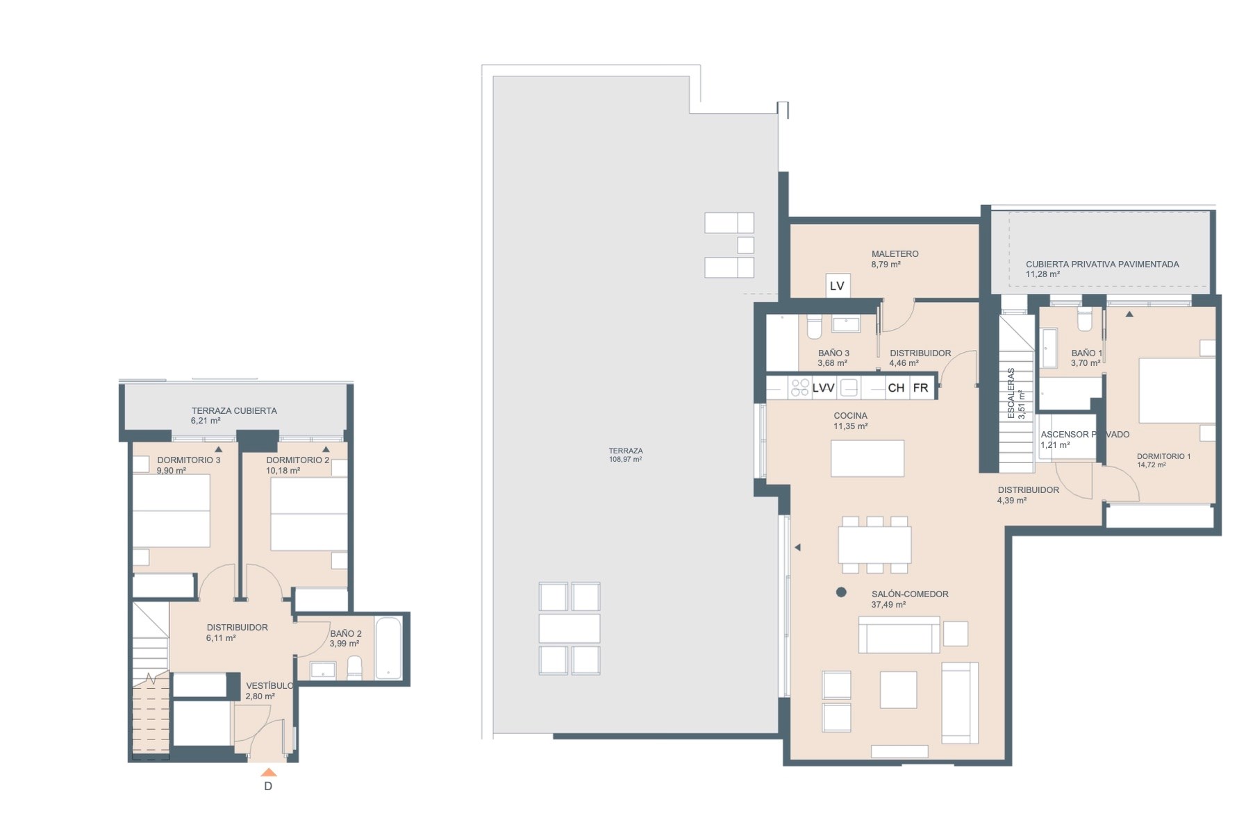 Apartamento de lujo de 3 habitaciones en venta en Javea, cerca del puerto.