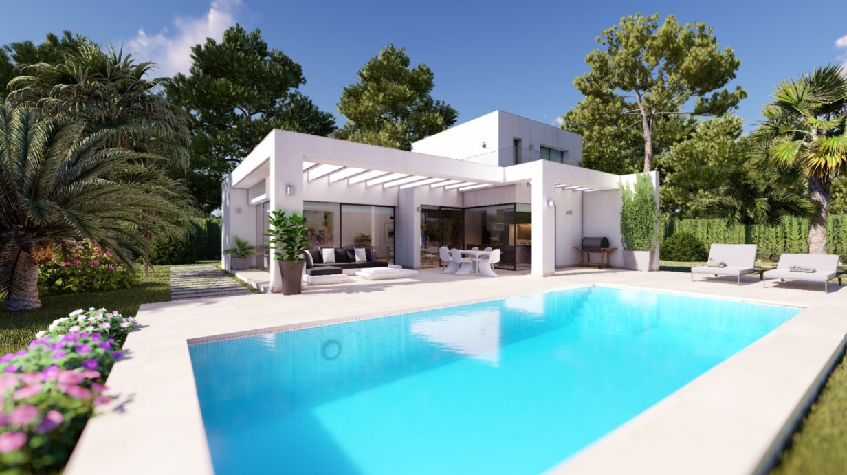 Moderna villa de 3 dormitorios en venta en Jávea.