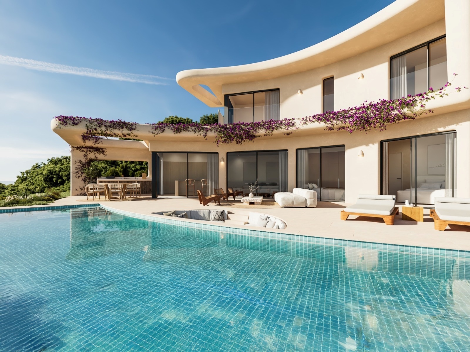 VILLA CONTEMPORAINE 5 CHAMBRES AVEC VUE SUR LA MER ET LA MONTAGNE - JÁVEA