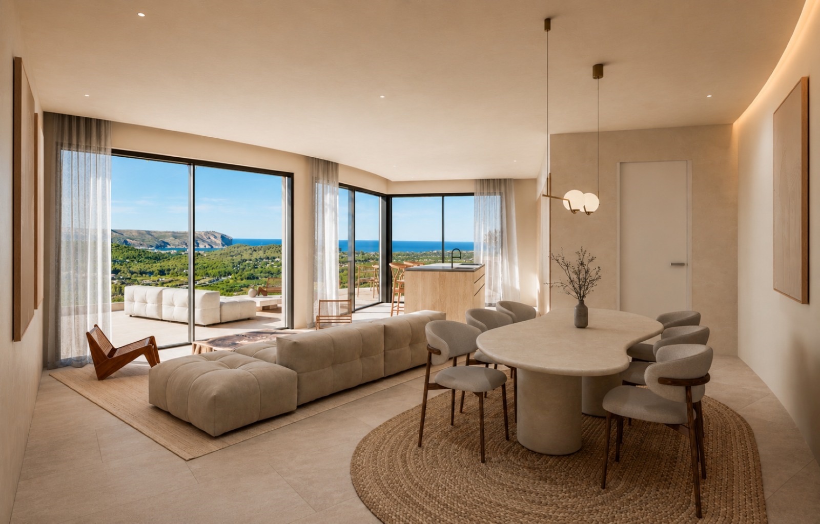 VILLA CONTEMPORAINE 5 CHAMBRES AVEC VUE SUR LA MER ET LA MONTAGNE - JÁVEA