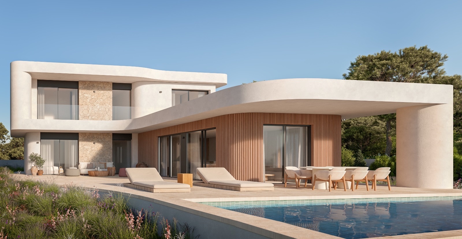 VILLA MÉDITERRANÉENNE CONTEMPORAINE AVEC VUES SUR LA MONTAGNE — MONTE OLIMPO, JÁVEA