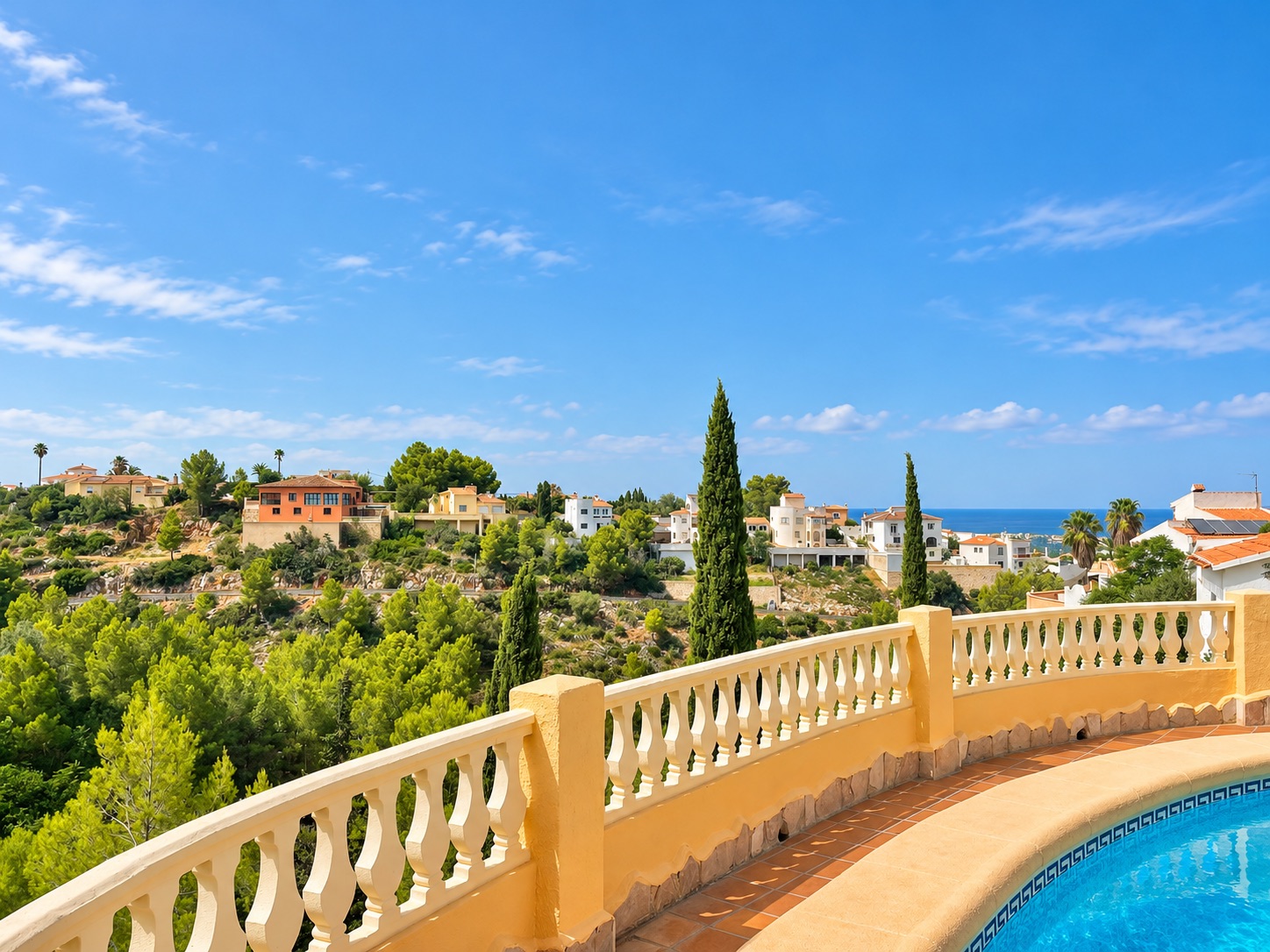 Traditionnal 3 bed villa with sea view for sale in Denia la Pedrera
