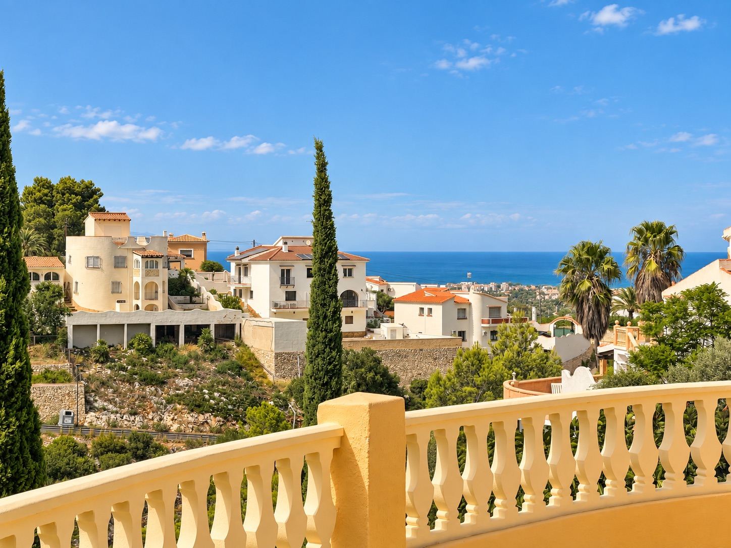 Traditionnal 3 bed villa with sea view for sale in Denia la Pedrera