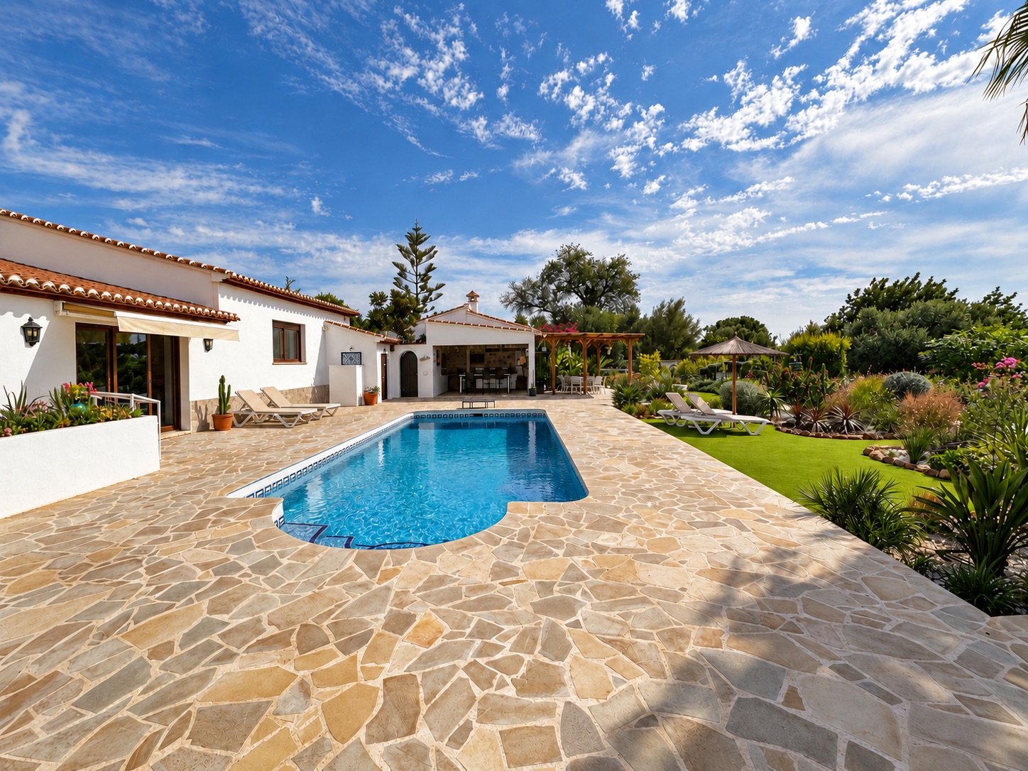 Charmante villa de 6 chambres à vendre à Javea, près de la vieille ville et de l'école internationale.