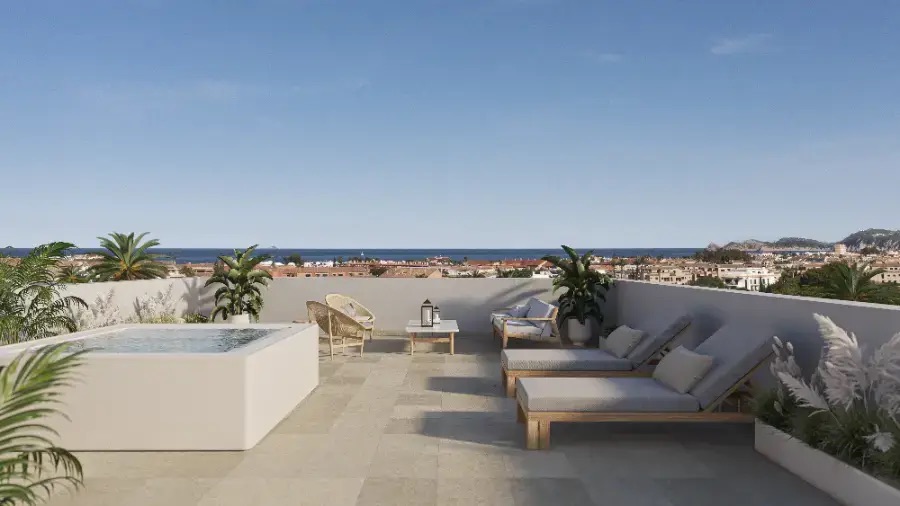 Lujoso apartamento de 4 dormitorios en venta en Jávea cerca del puerto