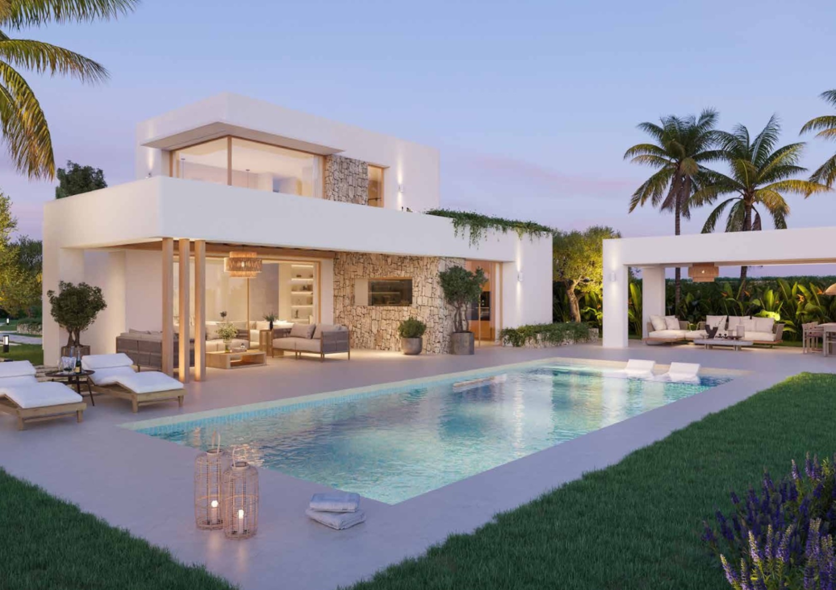 Villa nueva de 5 dormitorios con vistas al mar en venta en Jávea cerca de Arenal