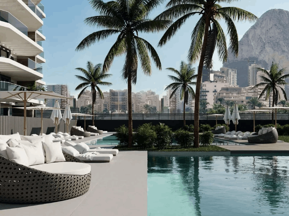 Apartament de luxe de 3 dormitoris amb vista al mar a la venda a Calp