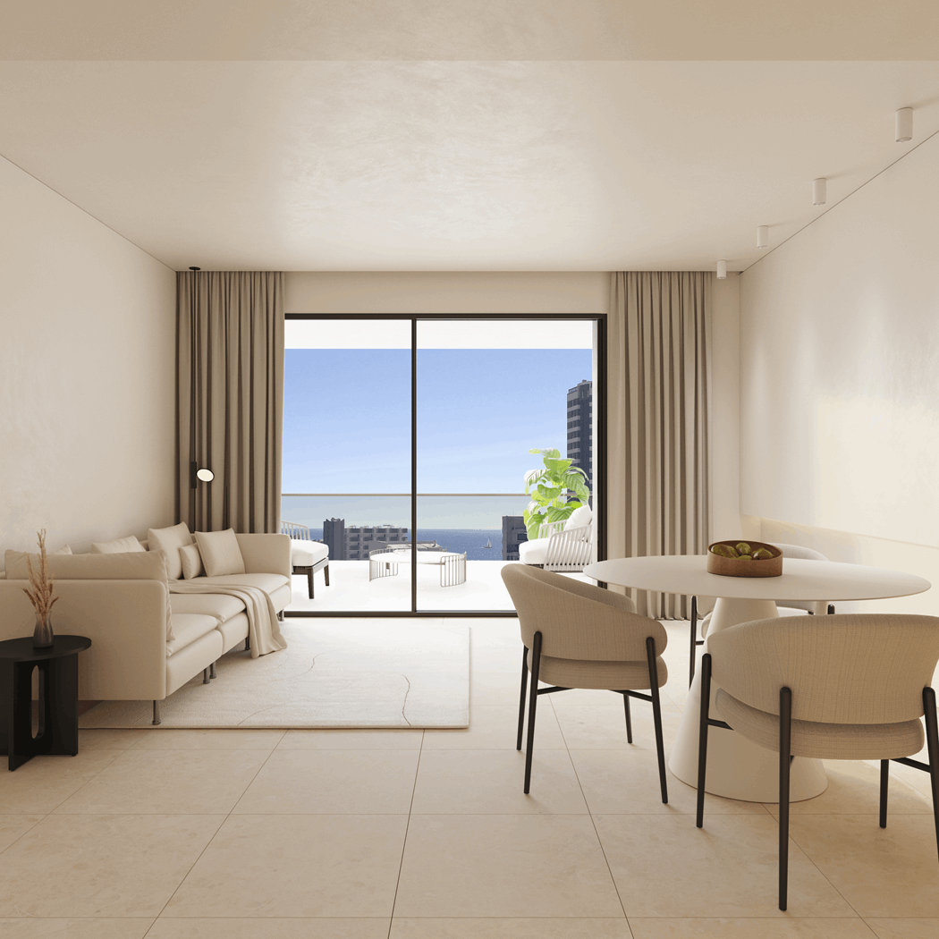 Apartament de luxe de 3 dormitoris amb vista al mar a la venda a Calp