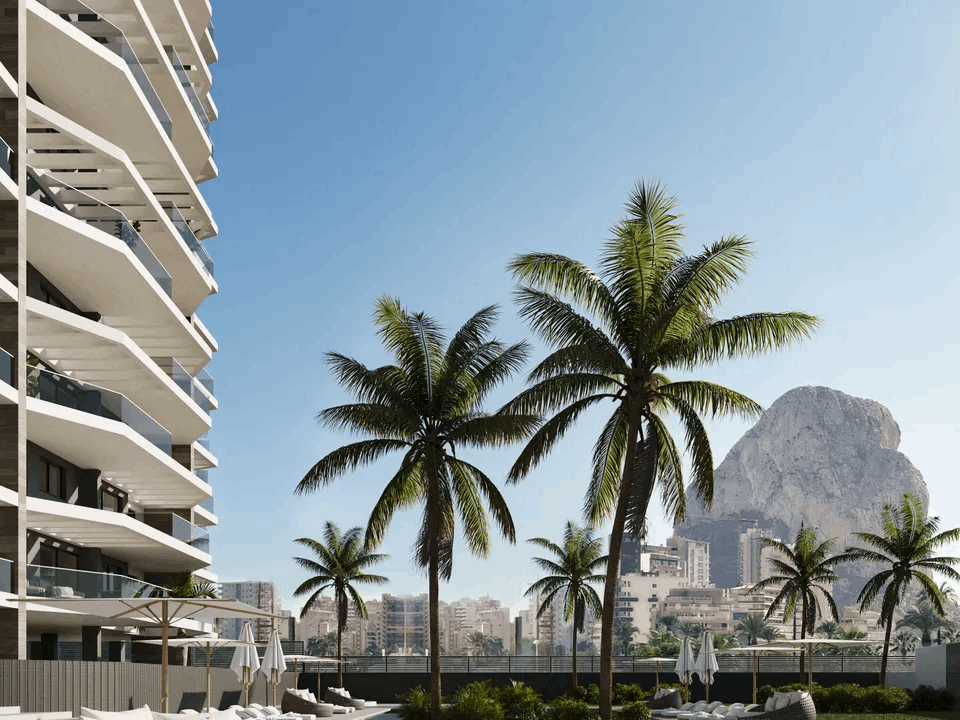 Apartament de luxe de 3 dormitoris amb vista al mar a la venda a Calp